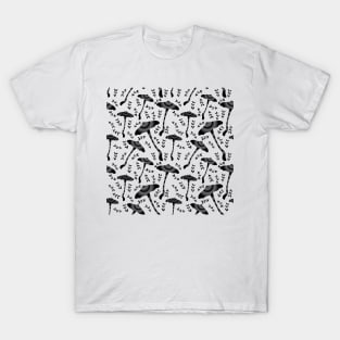 Magic mushrooms and leaves T-Shirt